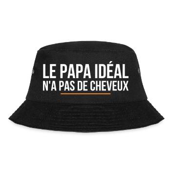 Idée cadeau pour papa super papa. papa chauve. - Bob - noir - Devant - Lela (165cm)
