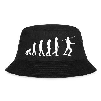 Speerwurf-Evolution - Bucket Hat - Schwarz - Vorne - Lela (165cm)