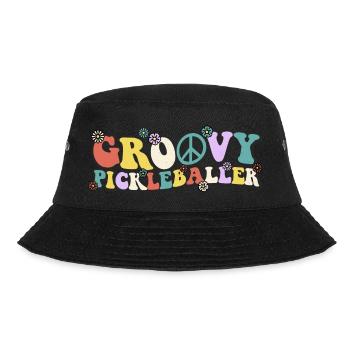 Groovy Pickleballer - Bucket Hat - black - Front - Lela (165cm)