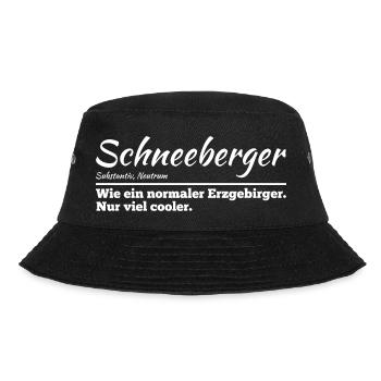 Schneeberg cool Erzgebirge - Bucket Hat - Schwarz - Vorne - Lela (165cm)