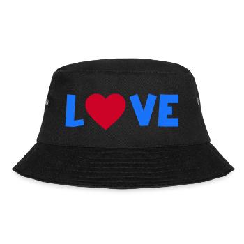 Liebe - Bucket Hat - Schwarz - Vorne - Lela (165cm)