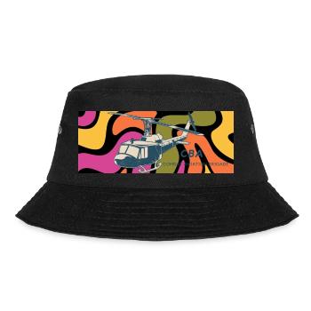 Helikopter vintage Geschenk - Bucket Hat - Schwarz - Vorne - Lela (165cm)