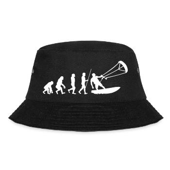 Kitesurfing Geschenkidee Wassersport Spass - Bucket Hat - Schwarz - Vorne - Lela (165cm)