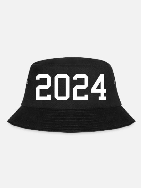 2024 weiß Silvester Neujahr - Bucket Hat - Schwarz