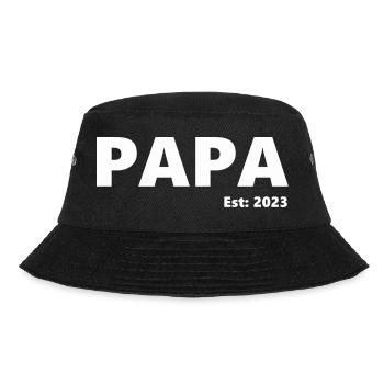 Endlich Vater - Geburt u.stolzer Vater 2023 - Papa - Bucket Hat - Schwarz - Vorne - Lela (165cm)