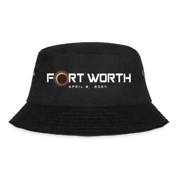 Fort Worth Texas 2024 Eclipse Souvenir April 8 - Bucket Hat - black - Front - Lela (165cm)
