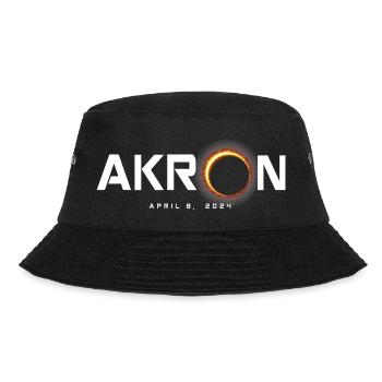 Akron Ohio 2024 Eclipse Souvenir April 8 - Bucket Hat - black - Front - Lela (165cm)