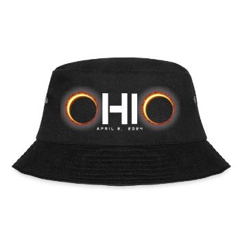 Ohio 2024 Eclipse Souvenir April 8 - Bucket Hat - black - Front - Lela (165cm)