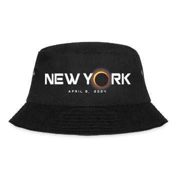 New York 2024 Eclipse Souvenir April 8 - Bucket Hat - black - Front - Lela (165cm)