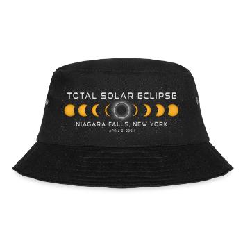 Niagara Falls New York Solar Eclipse 2024 April 8 - Bucket Hat - black - Front - Lela (165cm)