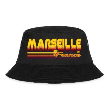 Marseille's summery city in France Design - Bucket Hat - black - Front - Lela (165cm)