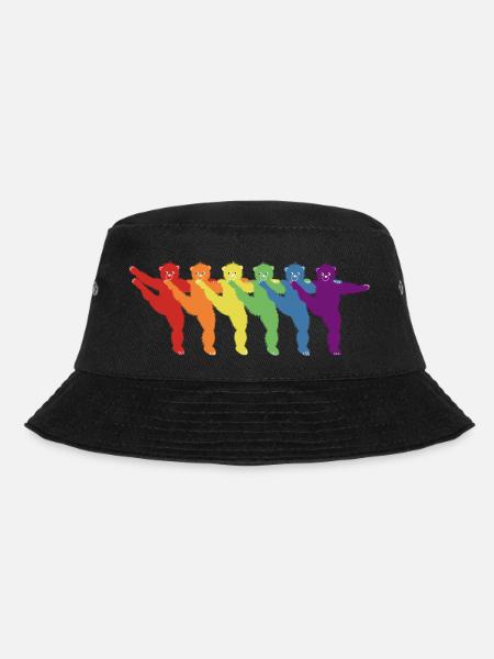 tanzende Regenbogenbären, Pride Outfit - Bucket Hat - Schwarz