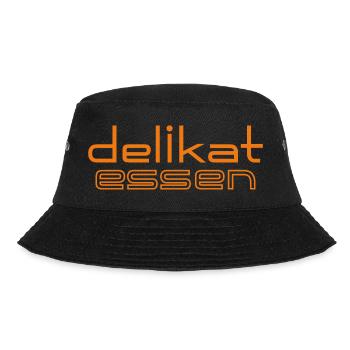 Delikatessen - delikat-essen by Word-on-shirt - Bucket Hat - Schwarz - Vorne - Lela (165cm)