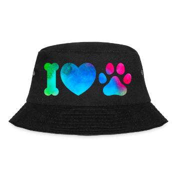 Love dogs - Bucket Hat - Schwarz - Vorne - Lela (165cm)