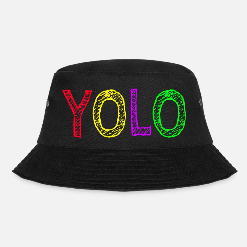 Yolo - You only live once - Bucket Hat - Schwarz
