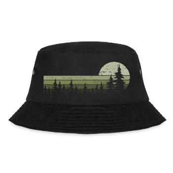 Wald Natur Bäume Outdoor Naturliebhaber Wildnis - Bucket Hat - Schwarz - Vorne - Lela (165cm)