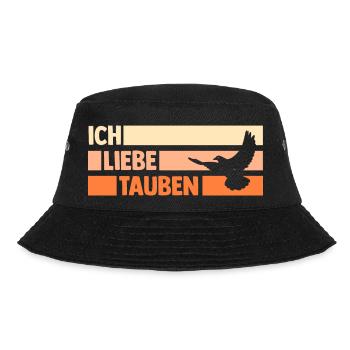 Taubenzüchter Brieftaube Tauben - Bucket Hat - Schwarz - Vorne - Lela (165cm)