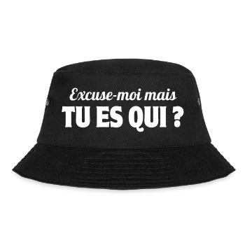 excusez-moi, tu es qui, phrase drôle - Bob - noir - Devant - Lela (165cm)