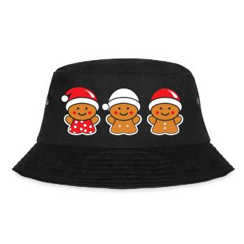 Lebkuchenmann - Bucket Hat - Schwarz - Vorne - Lela (165cm)