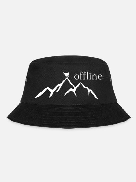 Montagne avec chamois hors ligne - Bob - noir