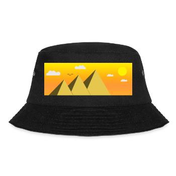 Egypt Ägypten Kairo Urlaub Pyramide Geschenkidee - Bucket Hat - Schwarz - Vorne - Lela (165cm)