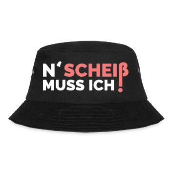 n scheiß muss ich lustige sprüche symbol icon - Bucket Hat - Schwarz - Vorne - Lela (165cm)