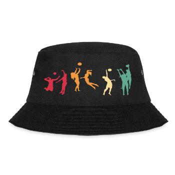 Volleyball Retro Sport Vintage - Bucket Hat - black - Front - Lela (165cm)