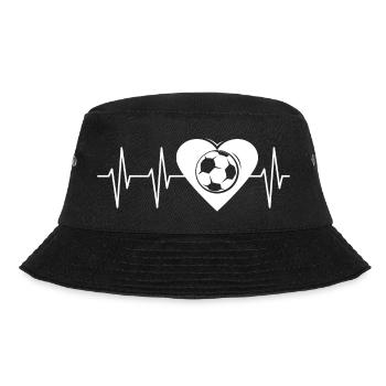 pulse heart soccer heartbeat icon icon team logo - Bucket Hat - black - Front - Lela (165cm)
