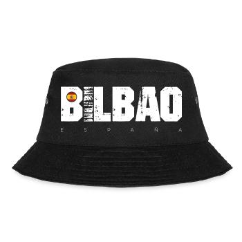 Big Bad Distressed Typografie mit Spanien-Flagge - Bucket Hat - Schwarz - Vorne - Lela (165cm)