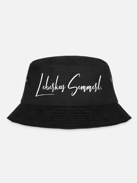 Leberkas Semmerl – Dialect Saying Design - Bucket Hat - black