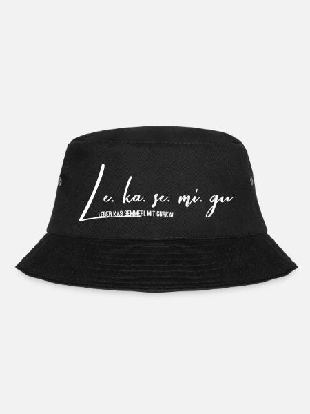Österreichisch / Bayrische Leberkas Le.ka.se.mi.gu - Bucket Hat - Schwarz