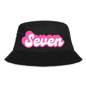 Sieben Geburtstag - 7. Geburtstag retro pink - Bucket Hat - Schwarz - Vorne - Lela (165cm)