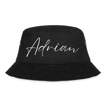 Adrian Name T-Shirt Geschenk Für Männer - Bucket Hat - Schwarz - Vorne - Lela (165cm)