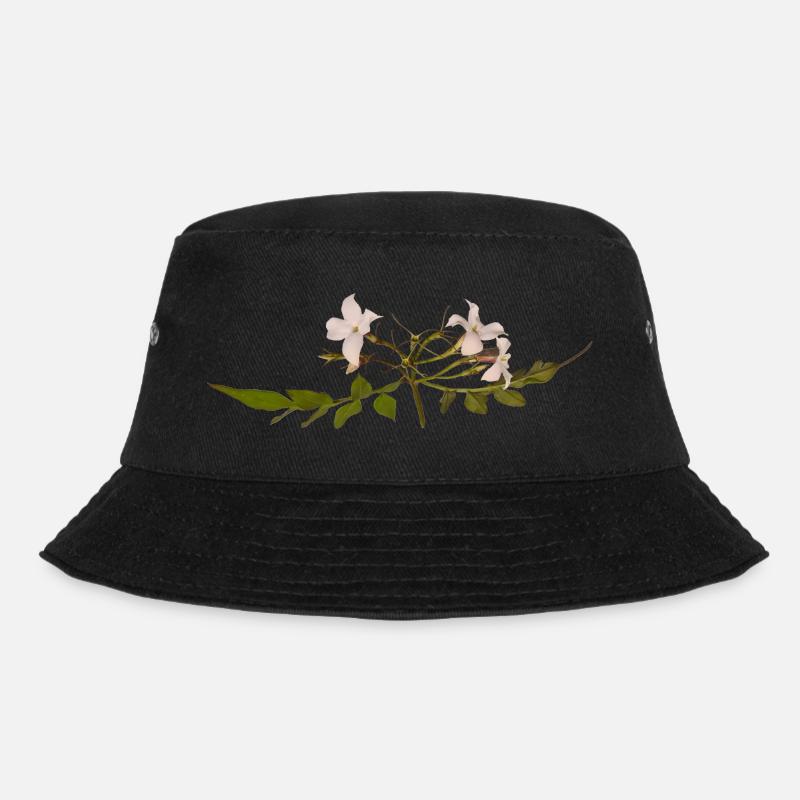 Jasmine Flower - Bucket Hat - black