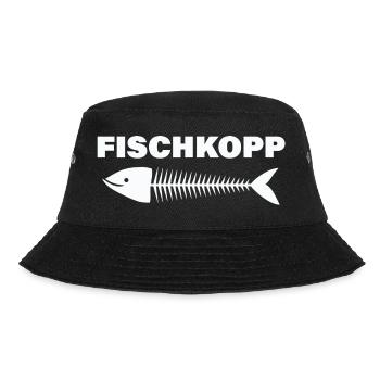 FISCHKOPP - Bucket Hat - Schwarz - Vorne - Lela (165cm)