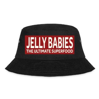 JELLY BABIES - THE ULTIMATE SUPERFOOD - Bucket Hat - Schwarz - Vorne - Lela (165cm)