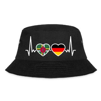 Dominica Germany Heartbeat Flag Dominicans - Bucket Hat - black - Front - Lela (165cm)