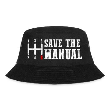 Save The Manual Gearshift Tribute - Bucket Hat - black - Front - Lela (165cm)