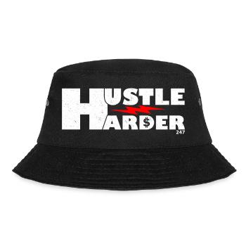 Dynamisches, mutiges Lightning-Grafikdesign - Bucket Hat - Schwarz - Vorne - Lela (165cm)