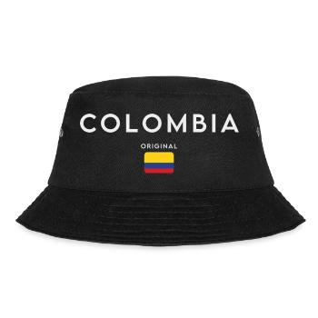 Flagge von Kolumbien, kolumbianischer Stolz - Bucket Hat - Schwarz - Vorne - Lela (165cm)
