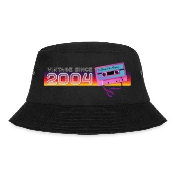 Vintage seit 2004 Nostalgik & Vintage Musik - Bucket Hat - Schwarz - Vorne - Lela (165cm)