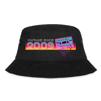 Retro Vintage 2009 Nostalgic Birthday Men Women - Bucket Hat - black - Front - Lela (165cm)
