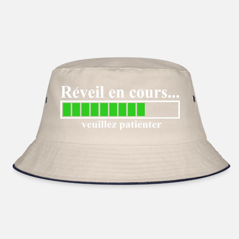 Charging Display Alarm Clock in Progress Bucket Hat