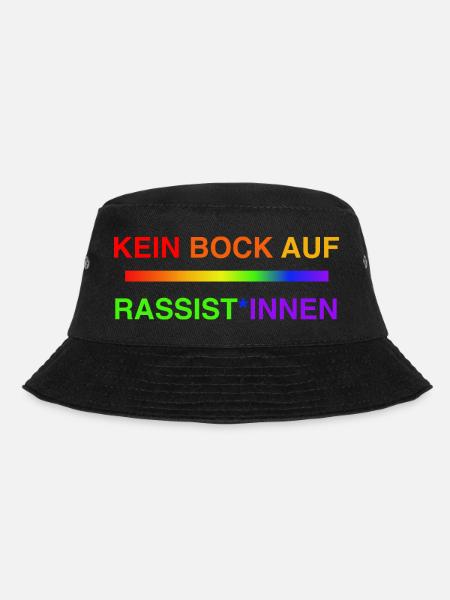 Not in the mood for racists Rainbow - Bucket Hat - black
