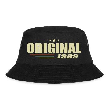 36. Geburtstag 36 Jahre Original 1989 - Bucket Hat - Schwarz - Vorne - Lela (165cm)