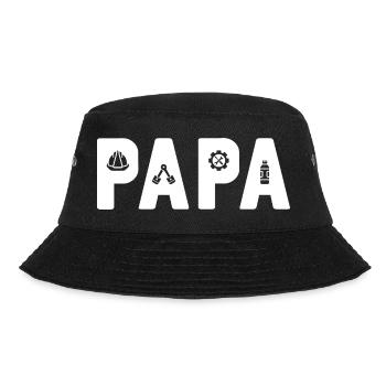PAPA Engineer: The Mechanical Dad - Bucket Hat - black - Front - Lela (165cm)