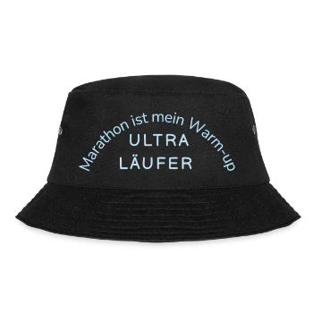 Ultramarathon Motif Statement Funny Uthra Runner - Bucket Hat - black - Front - Lela (165cm)