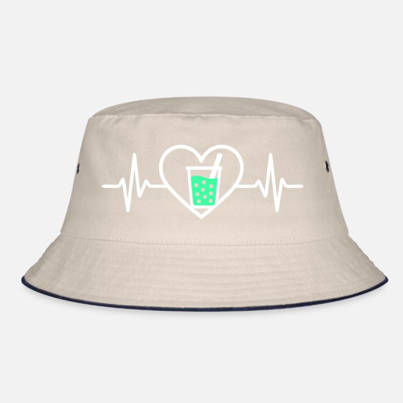 Bubble Tea Herz Getränk Perlen Boba Niedlich Bucket Hat