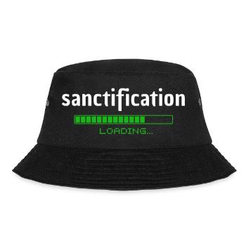 Sanctification - Heiligung - loading - christlich - Bucket Hat - black - Front - Lela (165cm)
