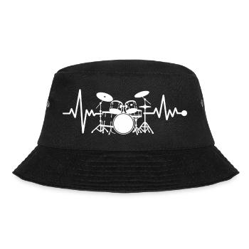 Heartbeat Drumset Art - Bucket Hat - black - Front - Lela (165cm)